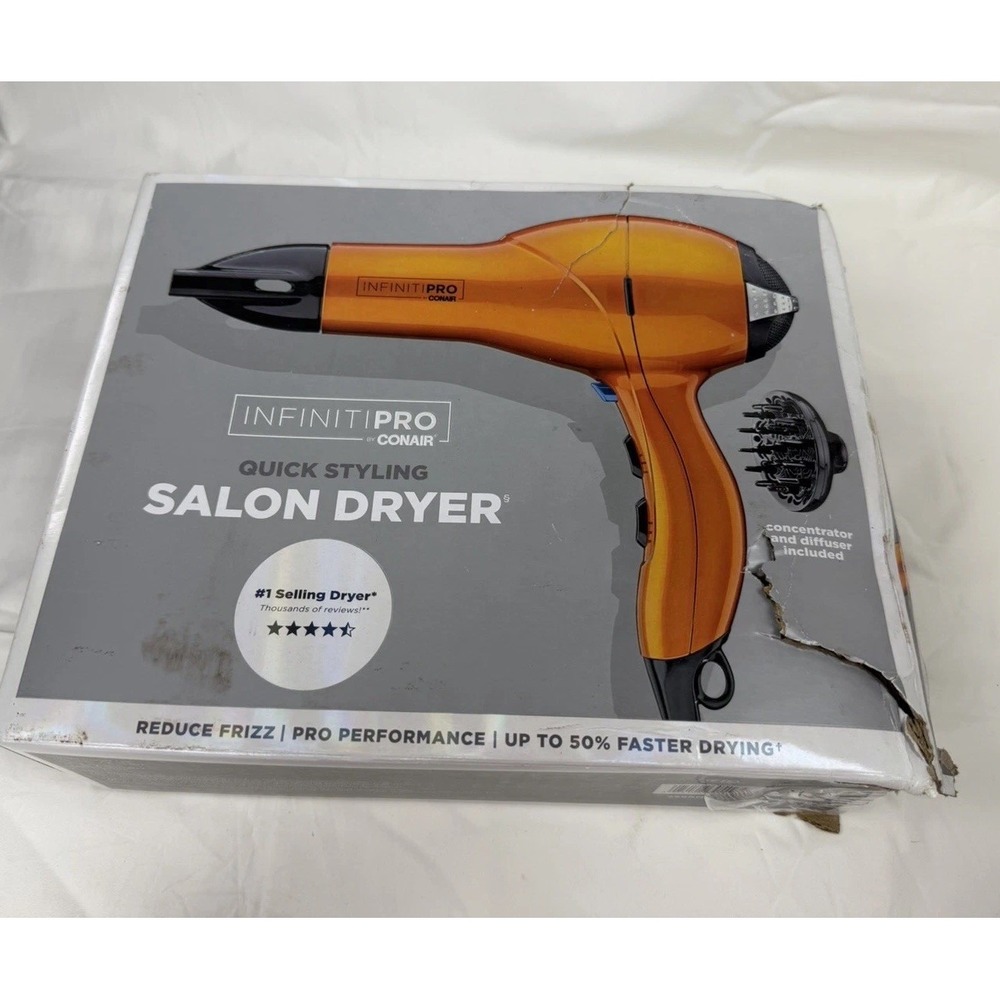 InfinitiPRO by Conair Ionic Quick Styling Salon Hair Dryer - Orange